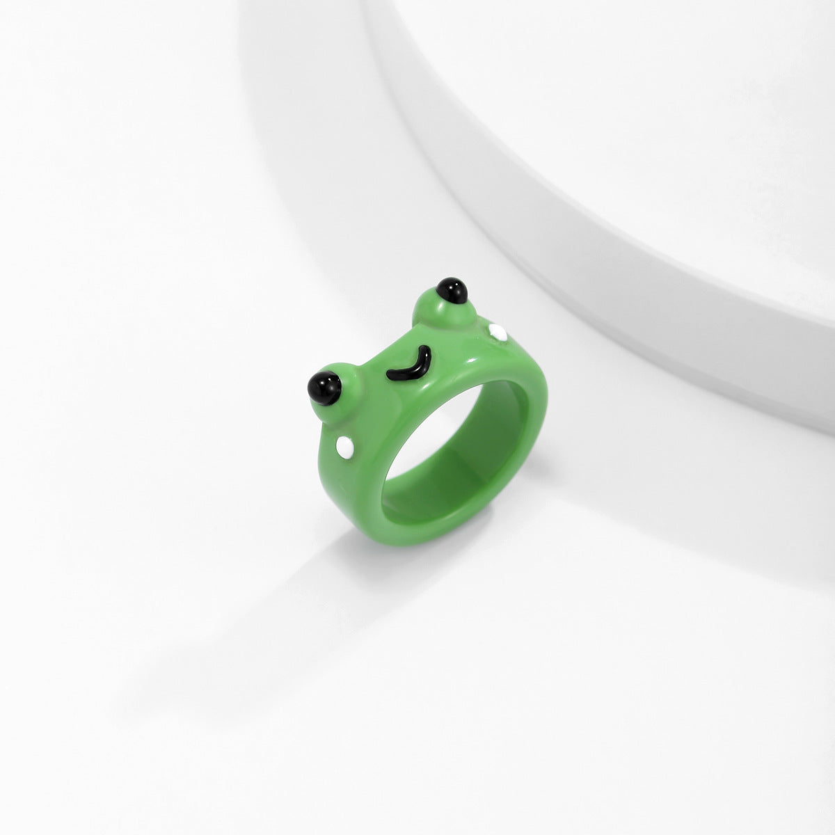 Trendy Simple Geometric Broadside Frog Ring
