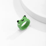 Trendy Simple Geometric Broadside Frog Ring
