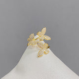 Butterfly Ring Female Niche Diamond Temperament Ring
