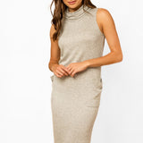 GILLI Cowl Neck Sleeveless Dress with Pockets
