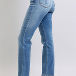 Judy Blue Full Size Run Vintage Wash Thermal Straight Jeans
