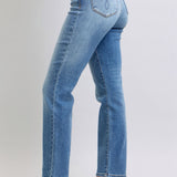 Judy Blue Full Size Run Vintage Wash Thermal Straight Jeans
