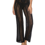 Cutout Drawstring High Waist Swim Pants
