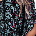 Tied Printed Off-Shoulder Half Sleeve Blouse
