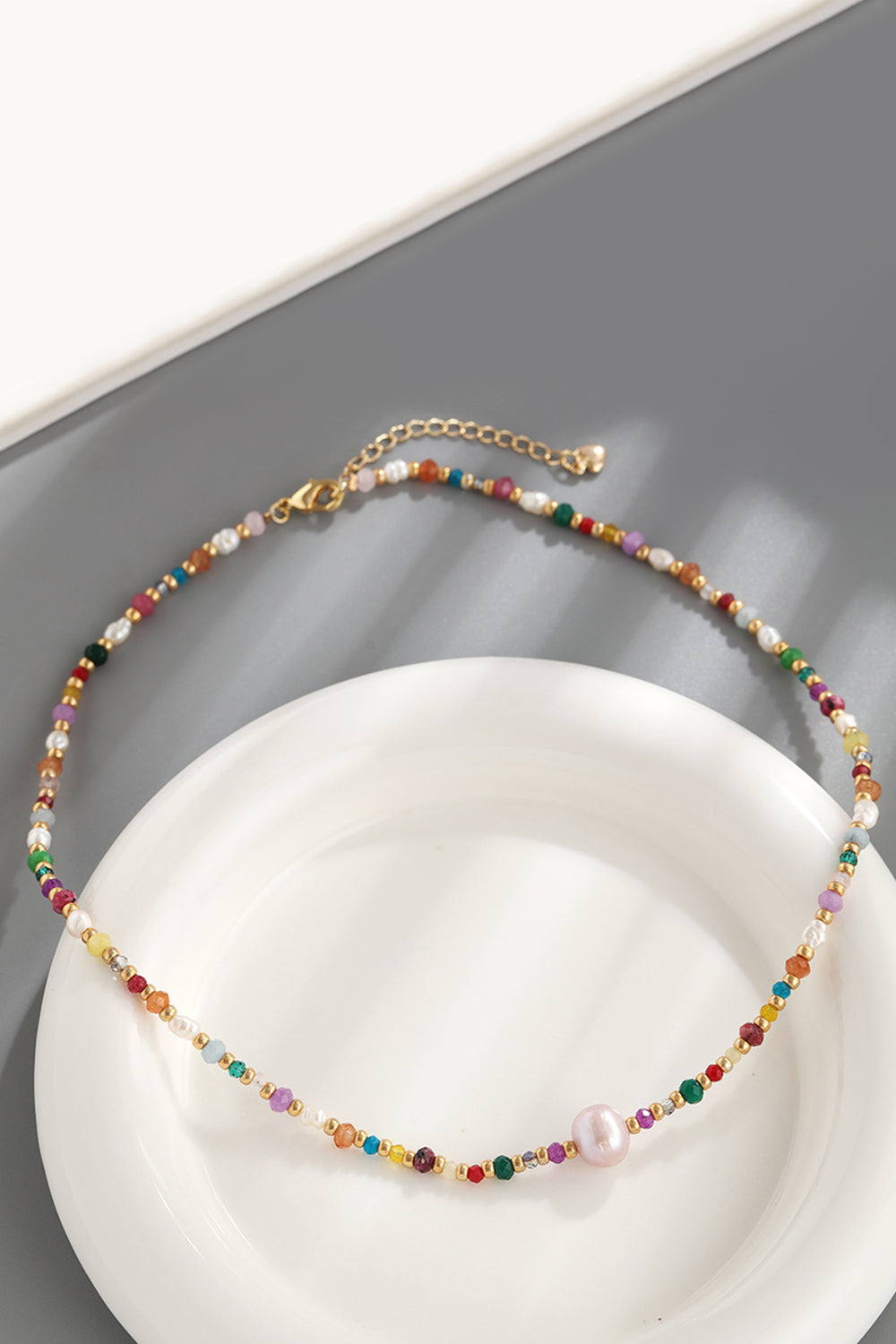 Multicolored Bead Necklace
