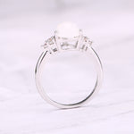 Natural Semi-Precious Moonstone Ring Simple
