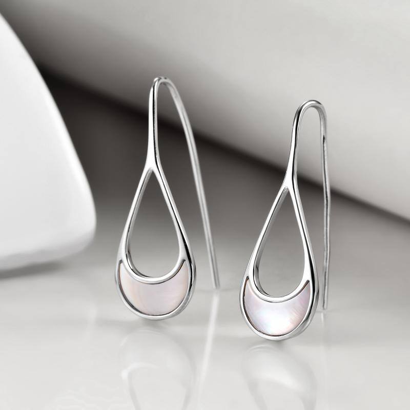 Sterling Silver Boho Hoop Drop Dangle Threader Earring Statement Hypoallergenic Jewelry
