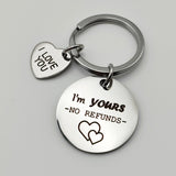 Romantic Couples Keychain Gift For Her Him Girlfriend Boyfriend Love Keyring Tag
