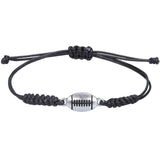 Hand Made Wax Thread Braided Hand Rope Alloy Bracelet
