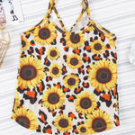 Printed Surplice Spaghetti Strap Cami
