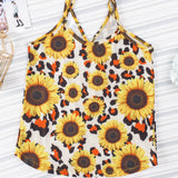 Printed Surplice Spaghetti Strap Cami
