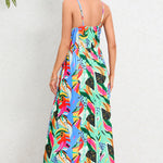 Printed Surplice Maxi Cami Dress
