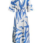 Slit Printed Surplice Maxi Dress
