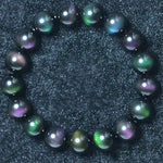 Rainbow Purple Green Eye Obsidian Bracelet
