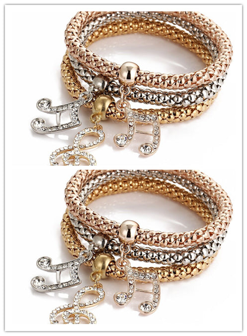 Alloy Tricolor Set Stretch Popcorn Corn Chain

