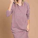 Culture Code Full Size Hooded Long Sleeve Sweater Dress
