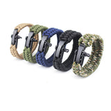 Seven-core umbrella rope braided U-shaped steel buckle with adjustable survival bracelet Outdoor mountaineering camping emergency rescue bracelet
