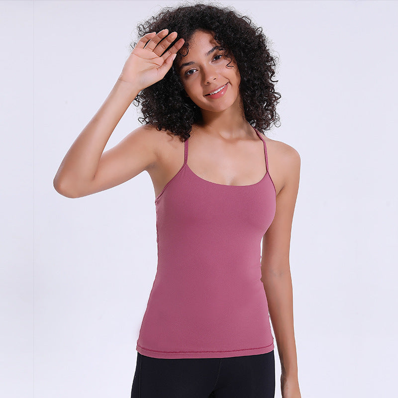 Lightweight Womens Fitted Sexy Tank Top Y Strip Back
