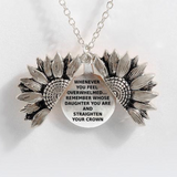 Sunflower Double-layer Lettering Necklace
