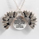 Sunflower Double-layer Lettering Necklace
