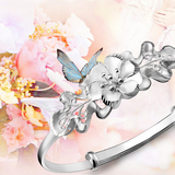 Sweet Bauhinia Adjustable Bracelet Woman Flower Vera Bracelet
