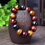 Tiger Eye Bracelet Natural Crystal Stone Buddha Bead Bracelet
