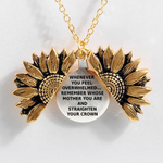 Sunflower Double-layer Lettering Necklace
