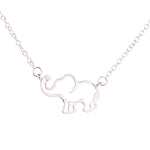 Elephant pendant necklace lucky hollow like clavicle chain
