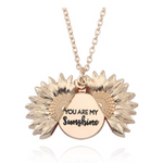 Sunflower Double Lettering Necklace
