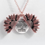 Sunflower Double-layer Lettering Necklace
