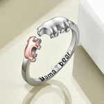 Mama Bear Rings 925 Sterling Silver Mothers Ring Mom Jewelry
