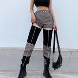 Thigh cutout overalls
