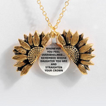 Sunflower Double-layer Lettering Necklace
