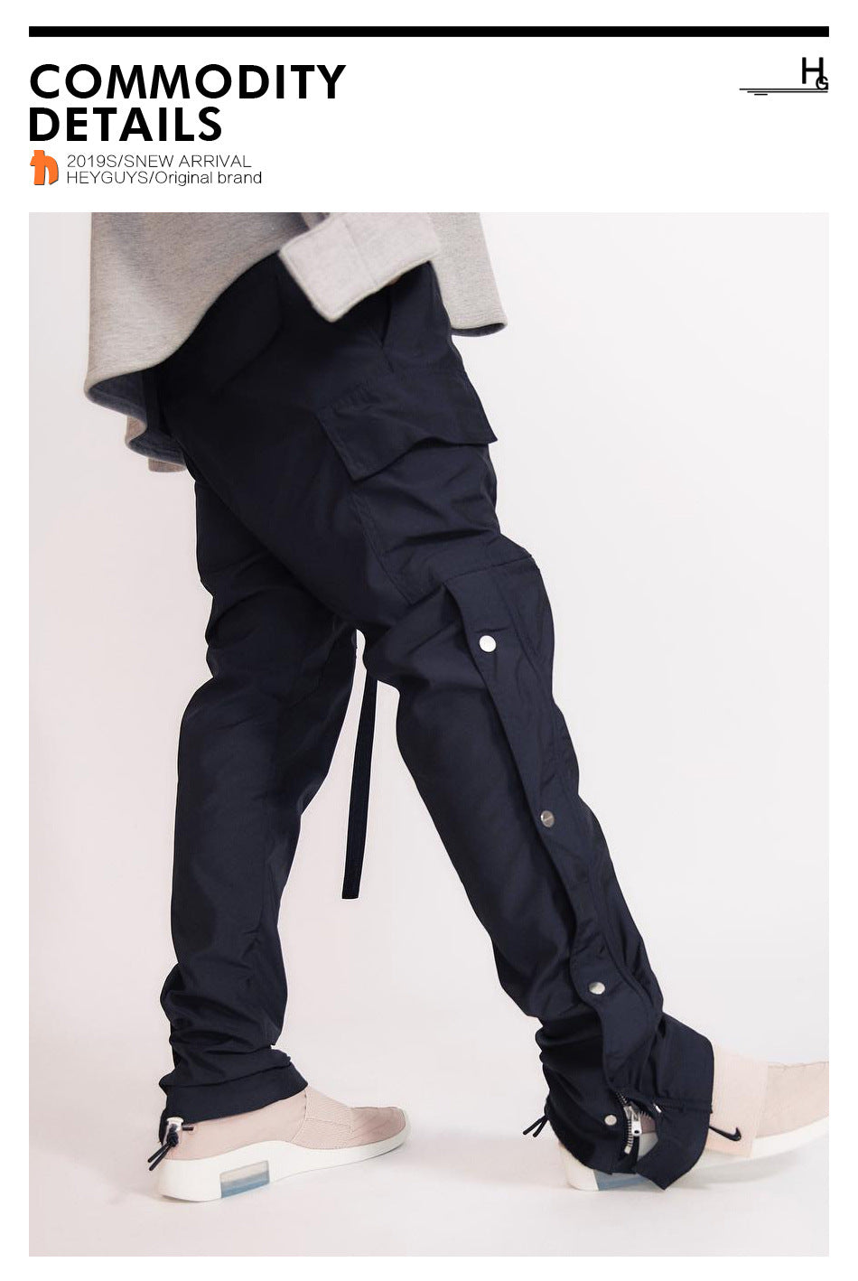 Functional style overalls nylon casual pants
