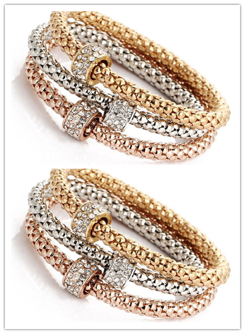 Alloy Tricolor Set Stretch Popcorn Corn Chain

