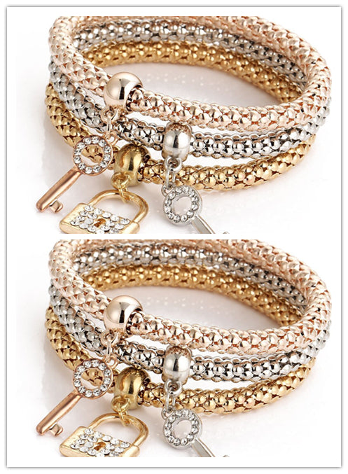 Alloy Tricolor Set Stretch Popcorn Corn Chain
