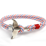 Anchor whale tail umbrella rope handmade couple bracelet
