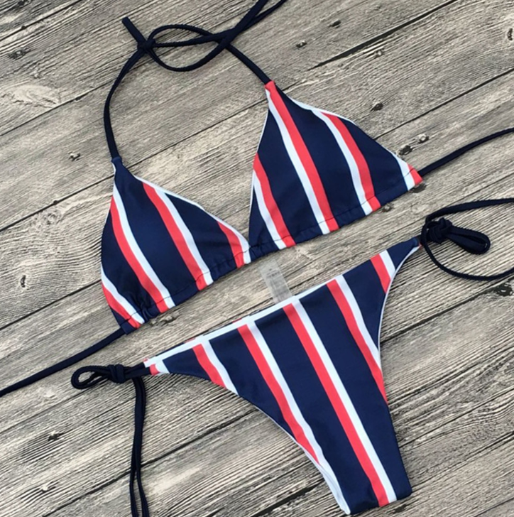 European and American sequins sexy bikini split swimsuit ladies
