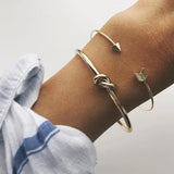 Women's Vintage Cuff Arrow Knotted Bracelet
