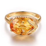 Engagement Ring Citrine Gemstone Ring
