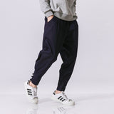 Men's mouth buckle casual pants
