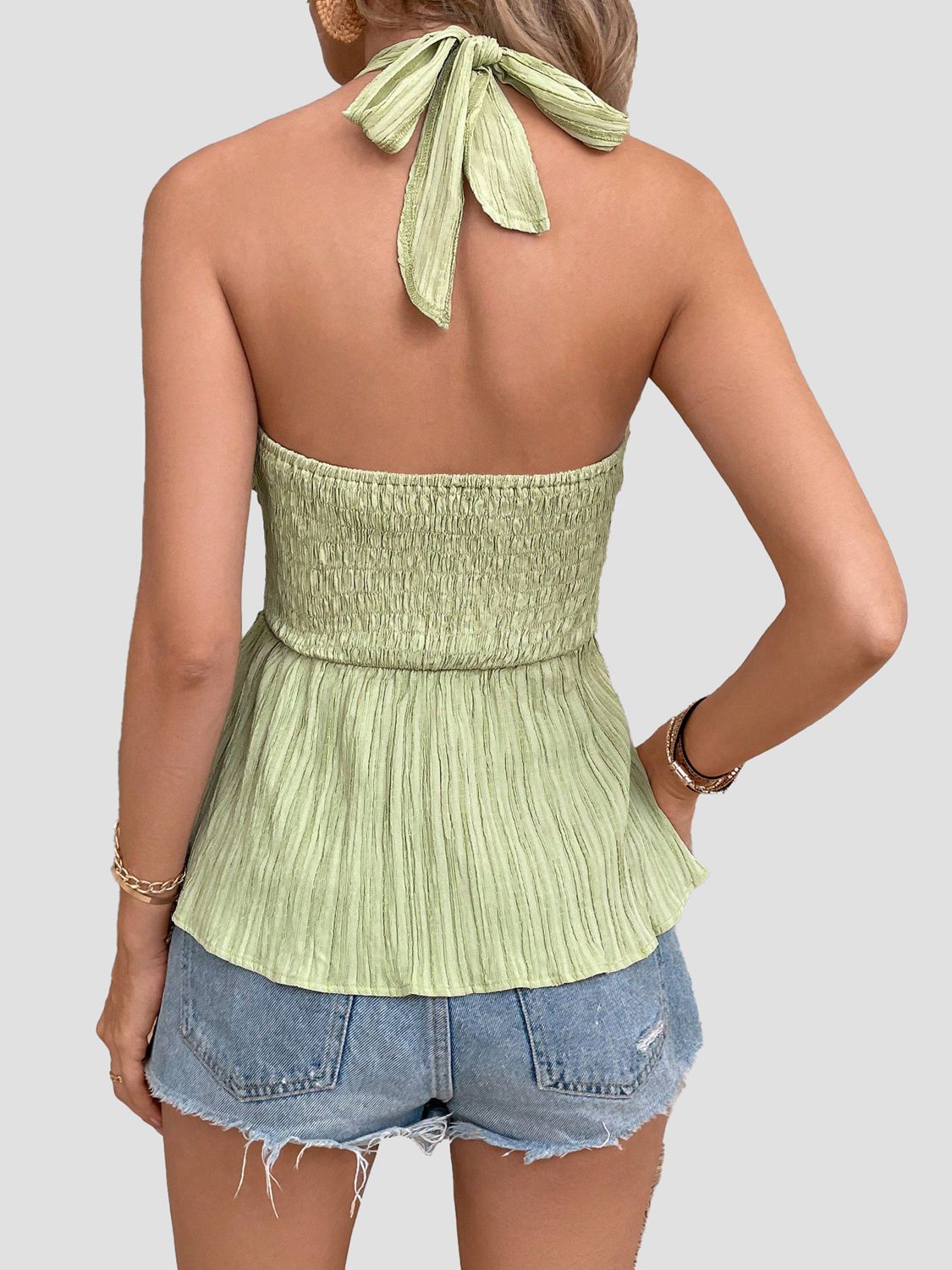 Halter Neck Sleeveless Tank Top
