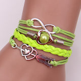 Fashion Retro Cupid's Arrow Love Pearl Multilayer Bracelet
