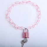 Lock Necklace Acrylic Lock Clavicle Chain
