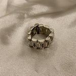 European and American Retro Personality Titanium Steel Chain Ring
