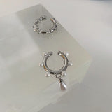 Creative Pearl Ear Clip Cold Asymmetric Niche Design
