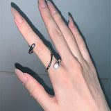 Retro Snake-Shaped Winding Opening Adjustment Drop Ring Ring
