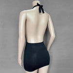 Cryptographic Halter Sexy Backless Mini Dresses Bodycon Skinny
