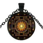 Sacred Sri Lanka Yantra Time Gem Pendant Necklace
