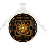 Sacred Sri Lanka Yantra Time Gem Pendant Necklace
